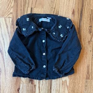 Zara Toddler Girl’s Floral Embroidery Shirt •2T•